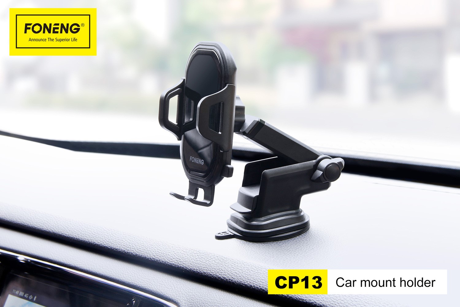 Suport Auto Foneng cu ventuza si brat rotativ 360° - 2 | YEO